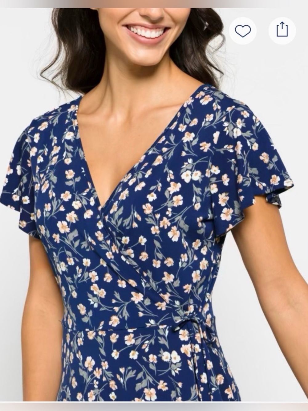 Kaileigh V Neck Faux Tie Dress - Picture 2 of 7
